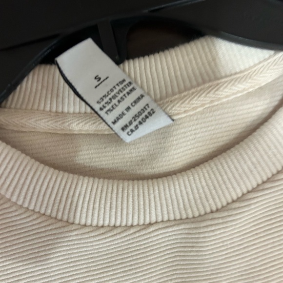 Varley Mae Boyfriend Sweatshirt Ottoman Knit Side Zip Pullover Top small - Picture 5 of 8